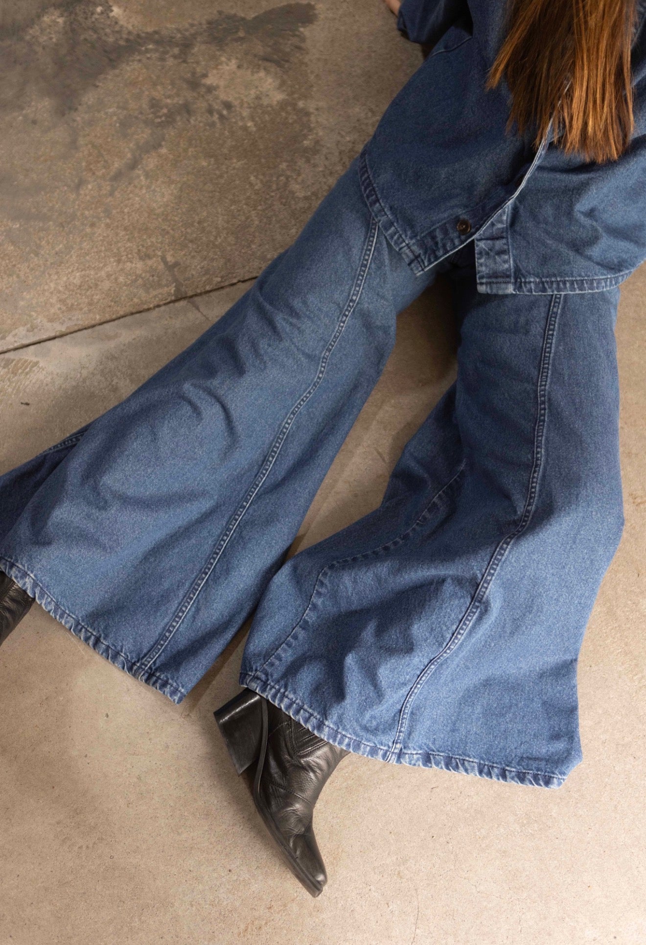 Jean Wide Over Alexia Azul