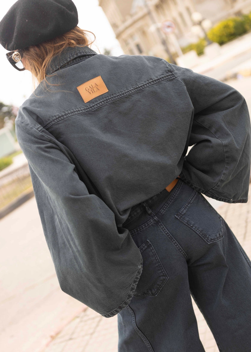 Camisa Juana Denim Negro