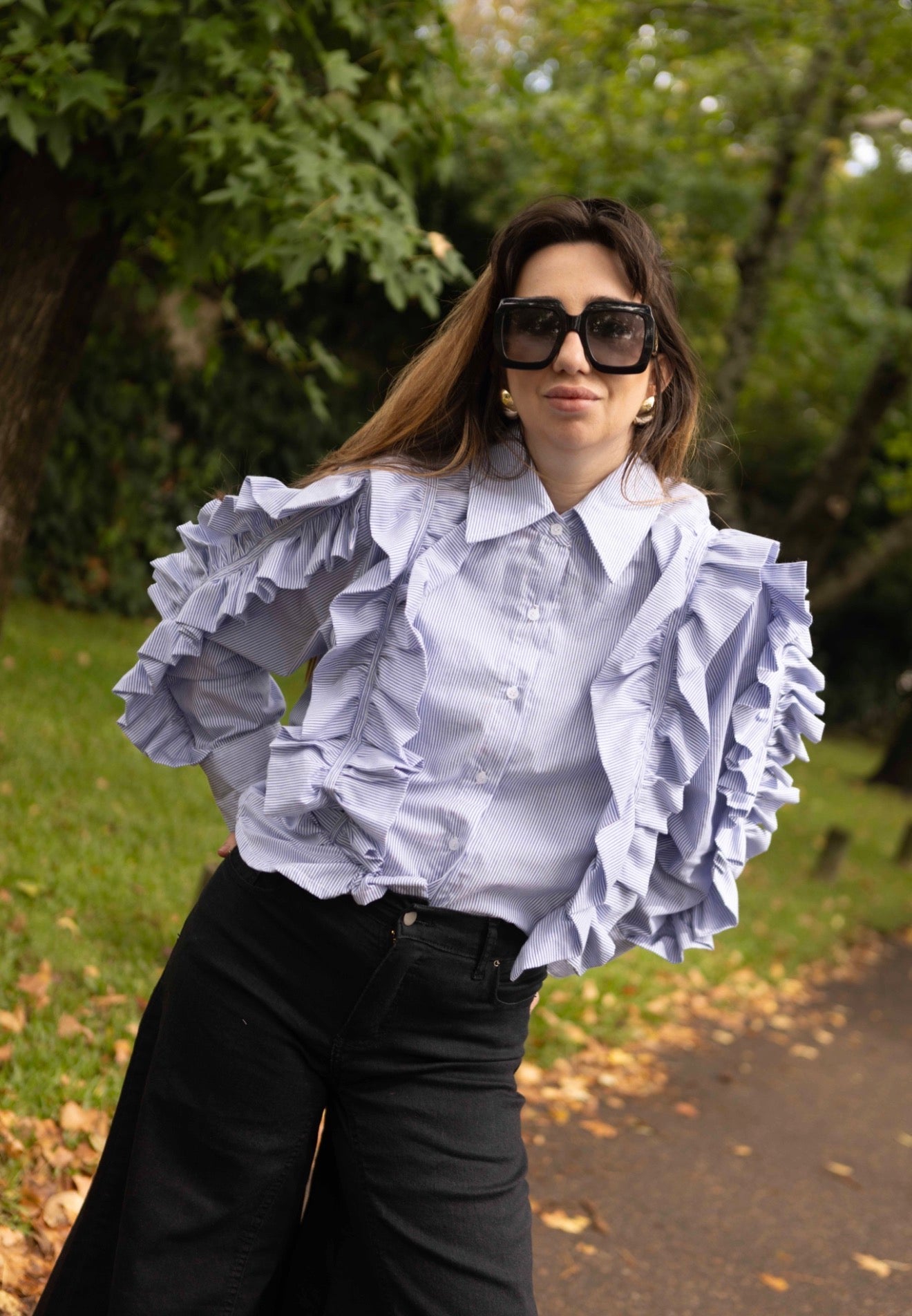 Camisa Maria Cristina Rayada